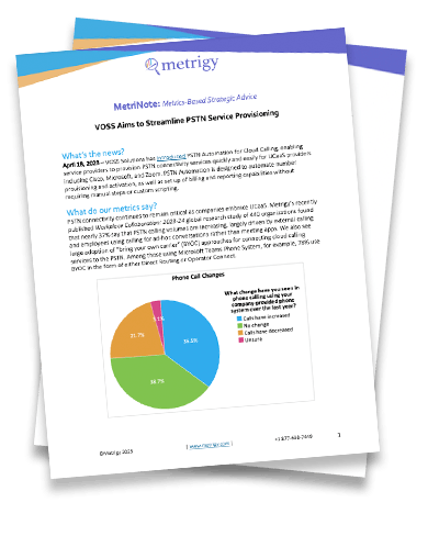Metrigy’s take on VOSS PSTN Automation - report cover