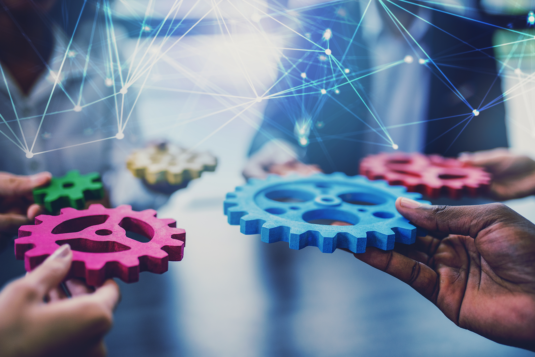 cogs in hands - seamless integration
