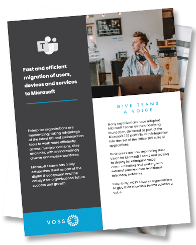 Microsoft Teams enterprise voice migration solution sheet cover image