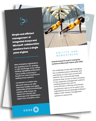 VOSS for Avaya solution sheet cover image