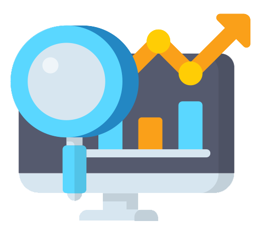 Analytics and reporting colour icon