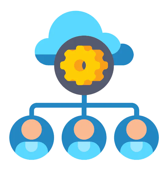 Client engagement colour icon