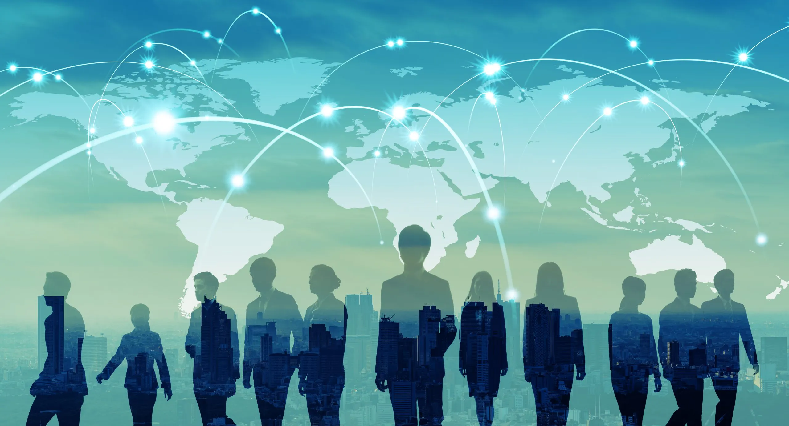 Global,Network,Concept.,Map,Of,Japan,And,Group,Of,People. global network of employees and communication