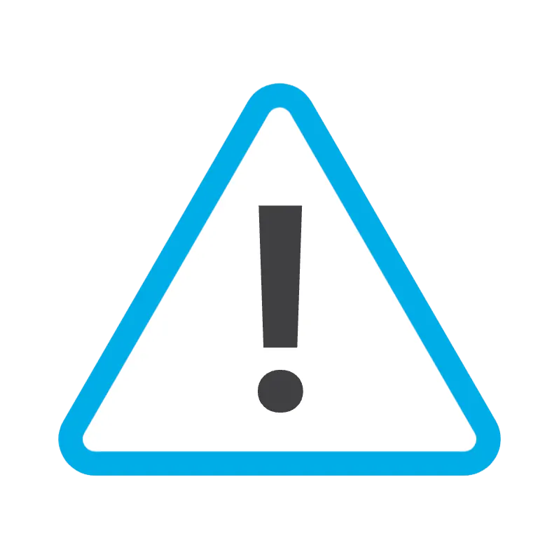warning icon in VOSS brand colours