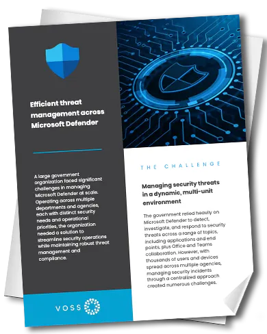 Efficient threat management across Microsoft Defender use case cover