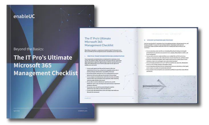 Enable UC Microsoft 365 checklist ebook