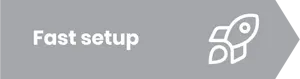 Fast setup grey arrow icon