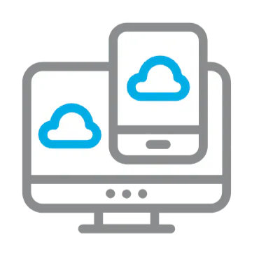 Cloud devices icon showing laptop and mobile