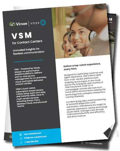 VSM for contact centers solution sheet cover image