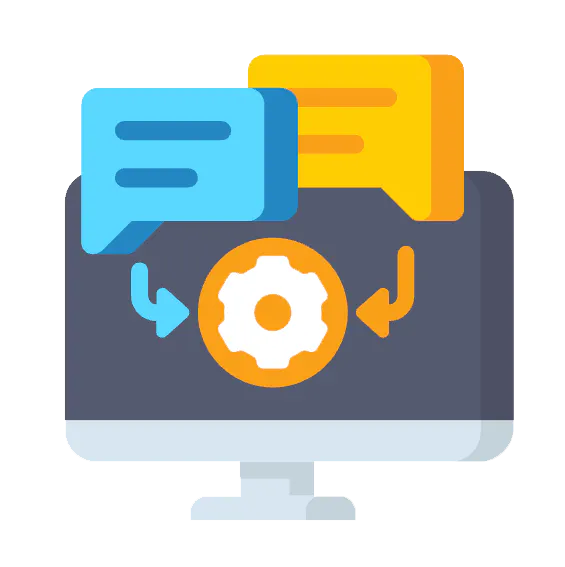 contact center and chat management icon
