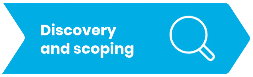 Discovery and scoping arrow icon