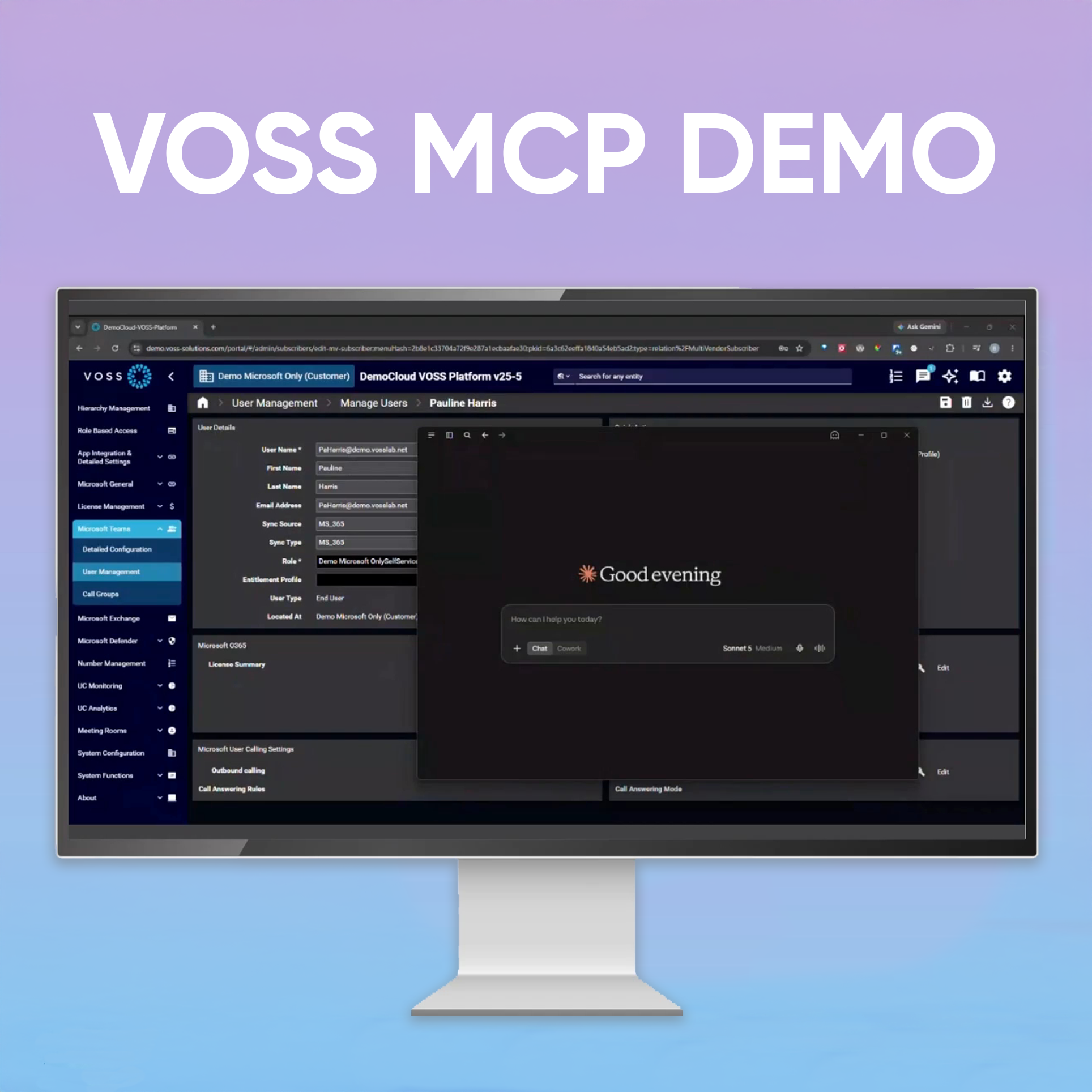 VOSS MCP demo screenshot